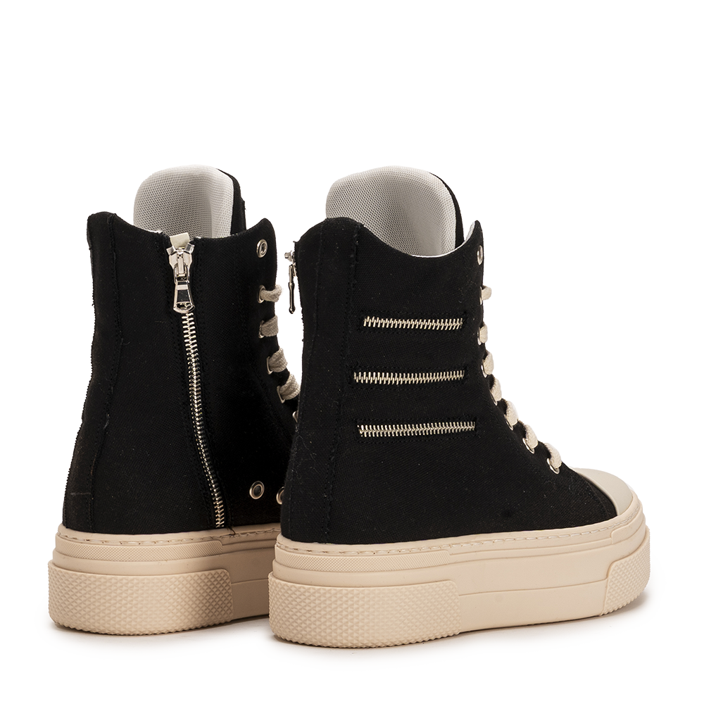CALIPSO 300 ZIPLINE – Black High-Top Sneakers