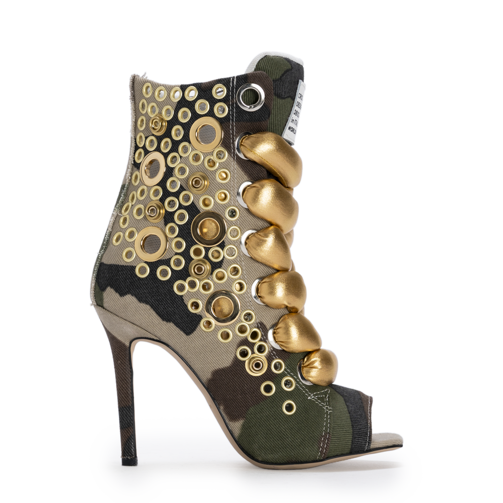 Rush Color Chain Rush Bold Blackout – Italian Lace-Up Heels – CRISTIANZEROTRE