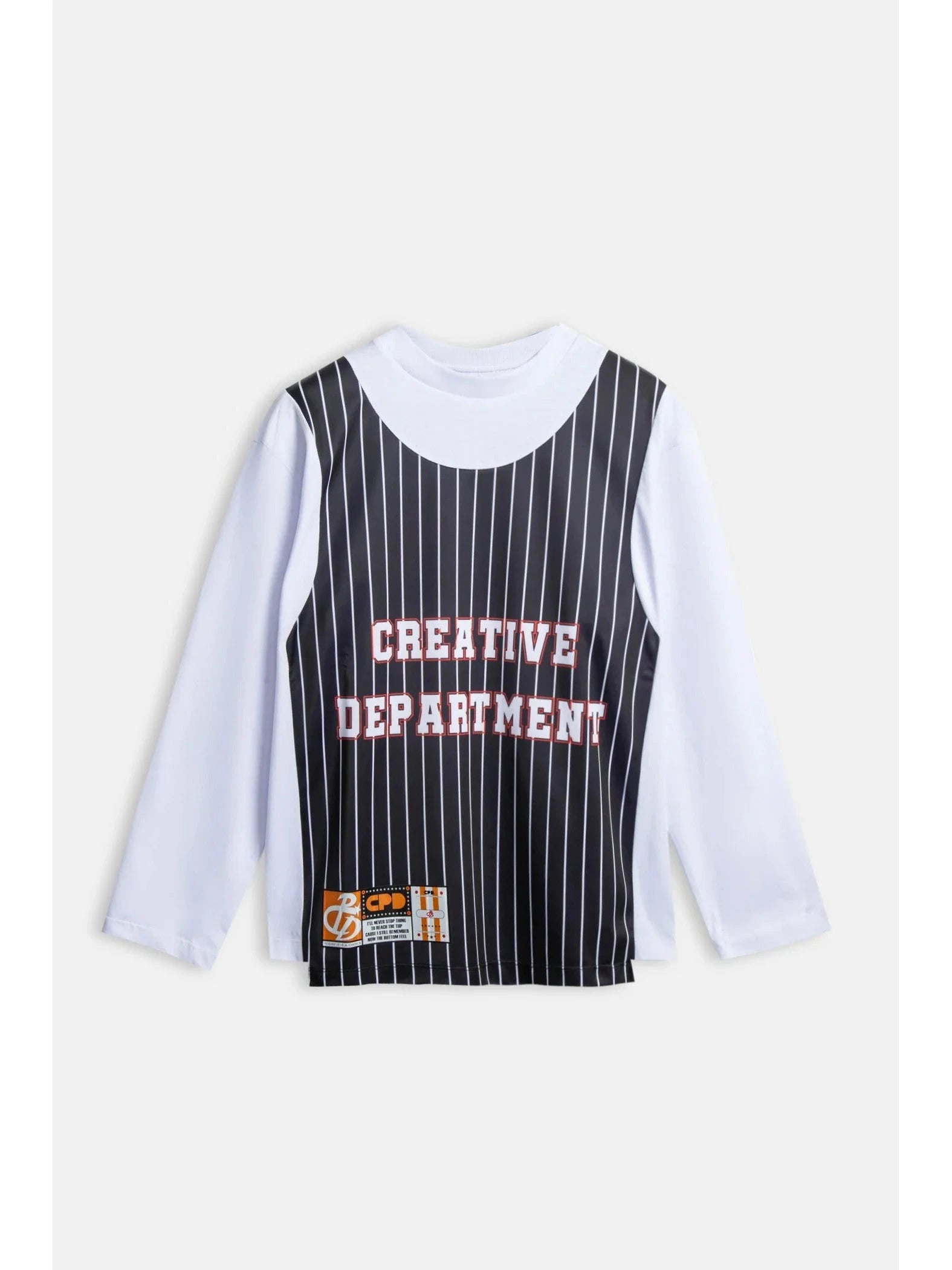 Bluză Creative Department cu mâneci lungi și dungi fine
