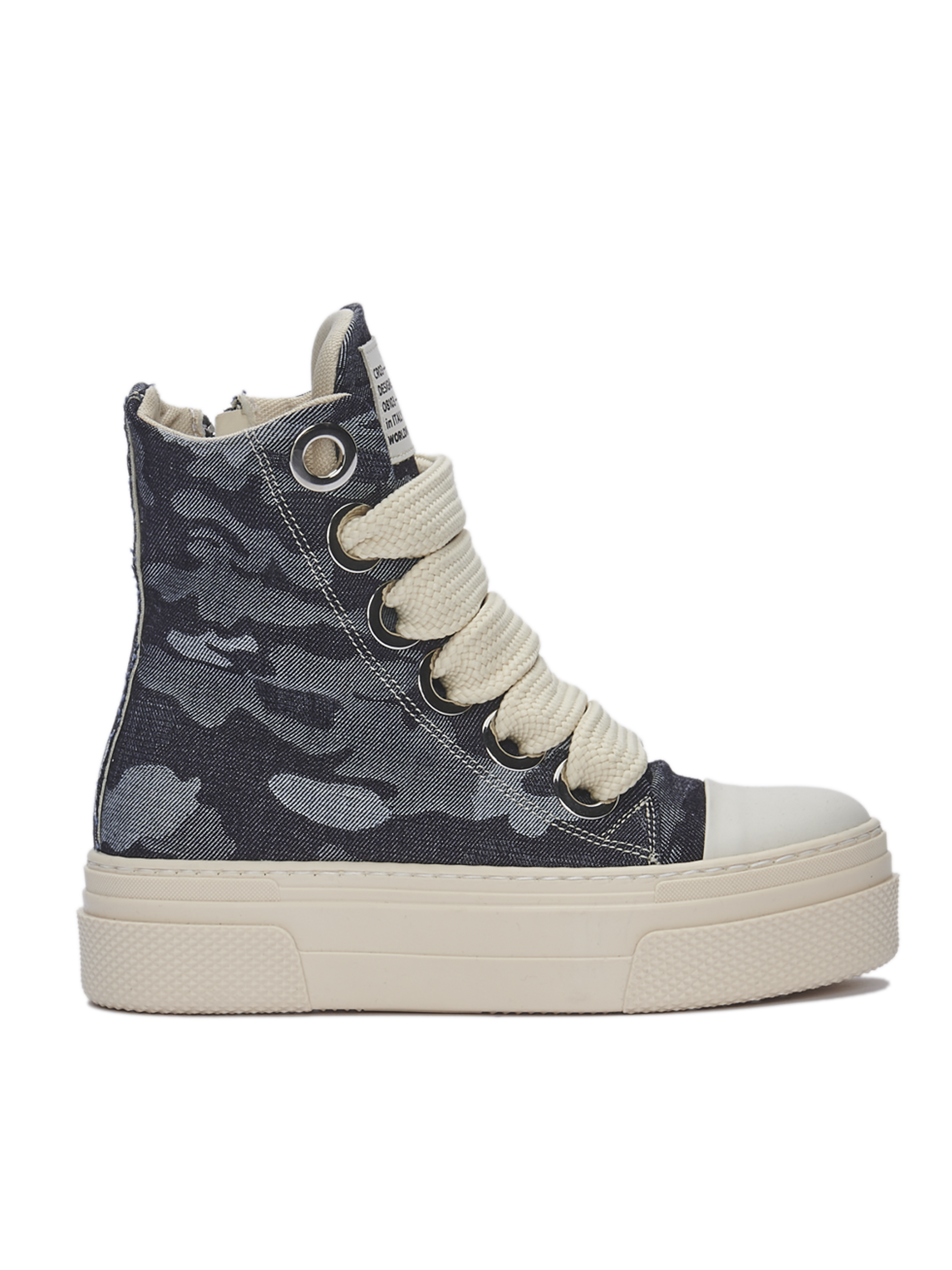 CALIPSO — Gewaschener Denim mit Camouflagemuster