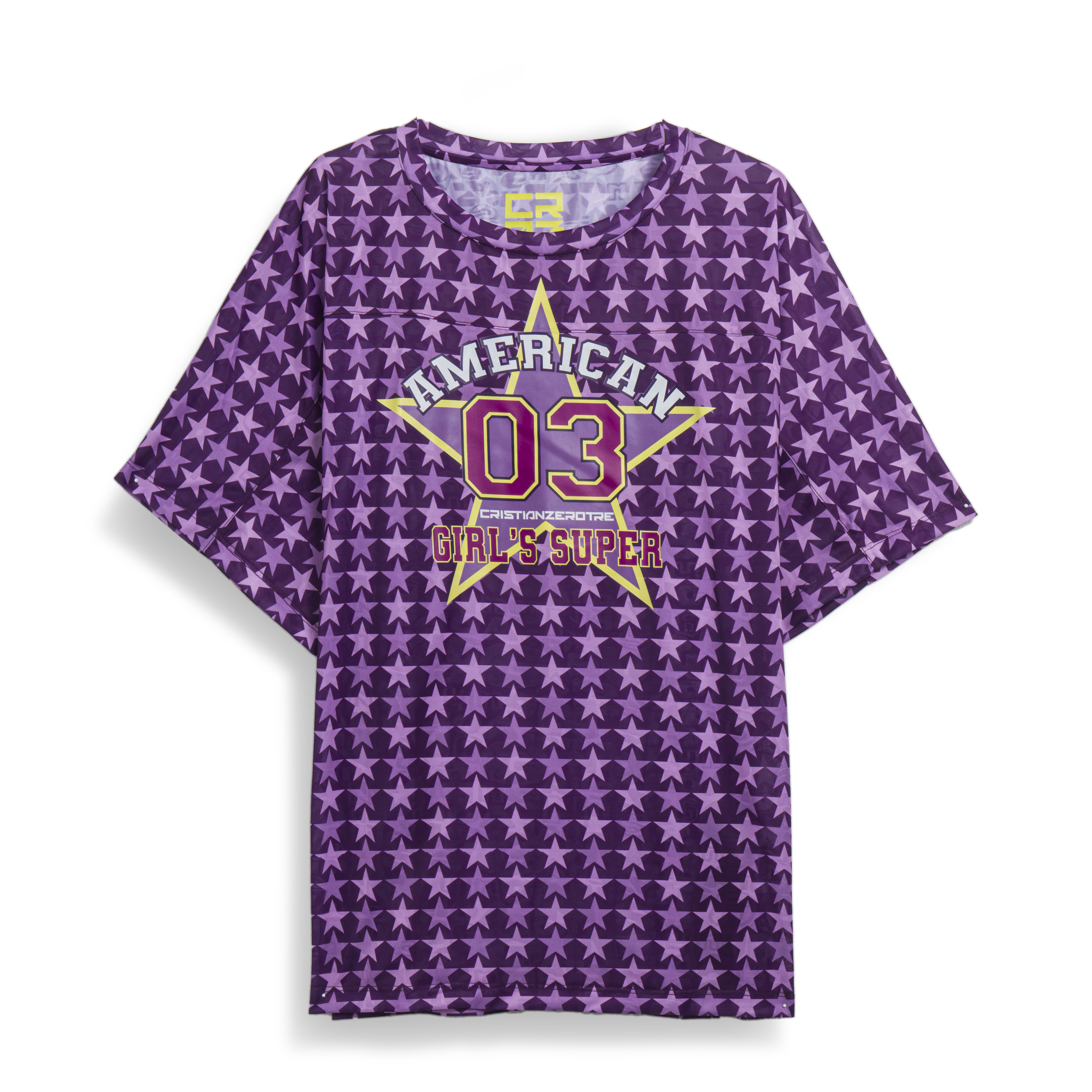 T-shirt Americana 03 Stelle Viola
