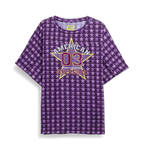 T-shirt violet américain 03 étoiles