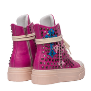 CALIPSO COCO - Fuchsia Cross Studs