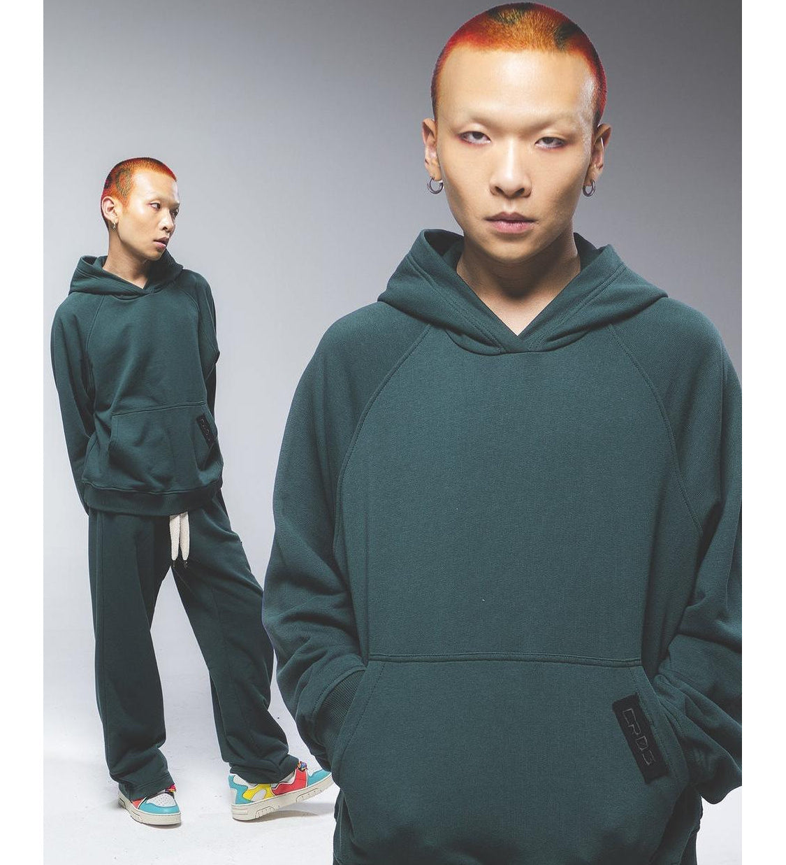 "CR03" Moss Green Hoodie-Hoodie-CRISTIANZEROTRE