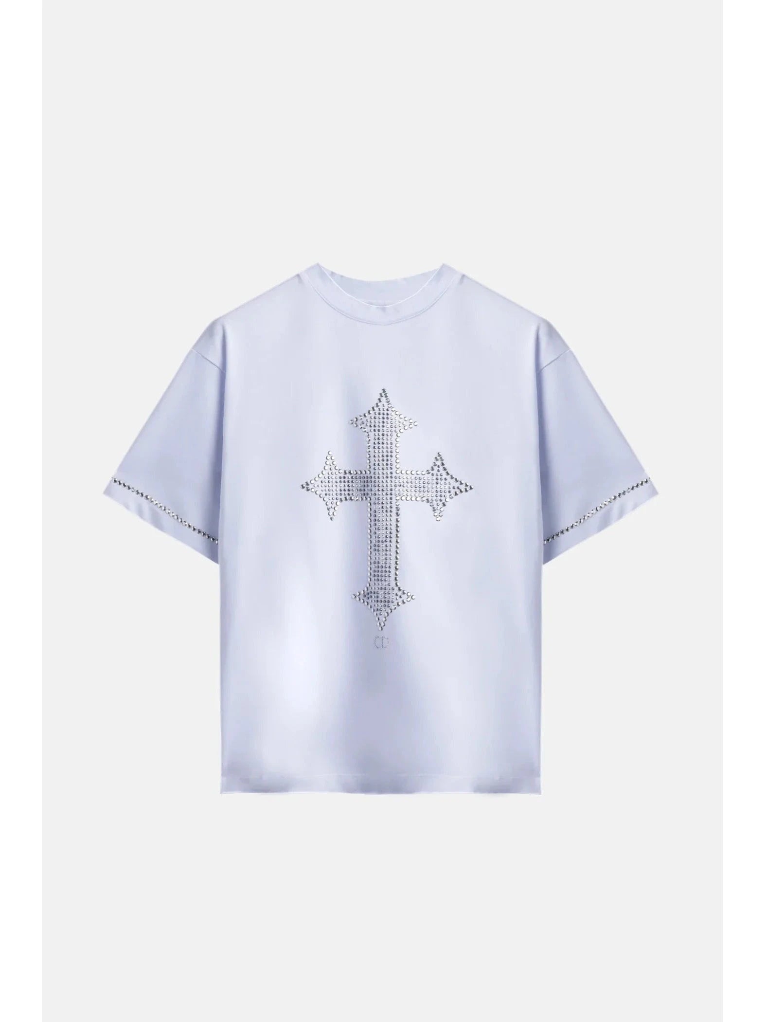 CR03 Cross Strass Tricou — Ediție — Alb
