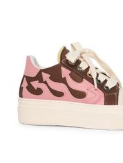 CALIPSO FLAME – Brown Pink Low-Sneaker-CRISTIANZEROTRE
