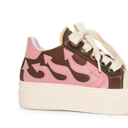 CALIPSO FLAME – Brown Pink Low-Sneaker-CRISTIANZEROTRE