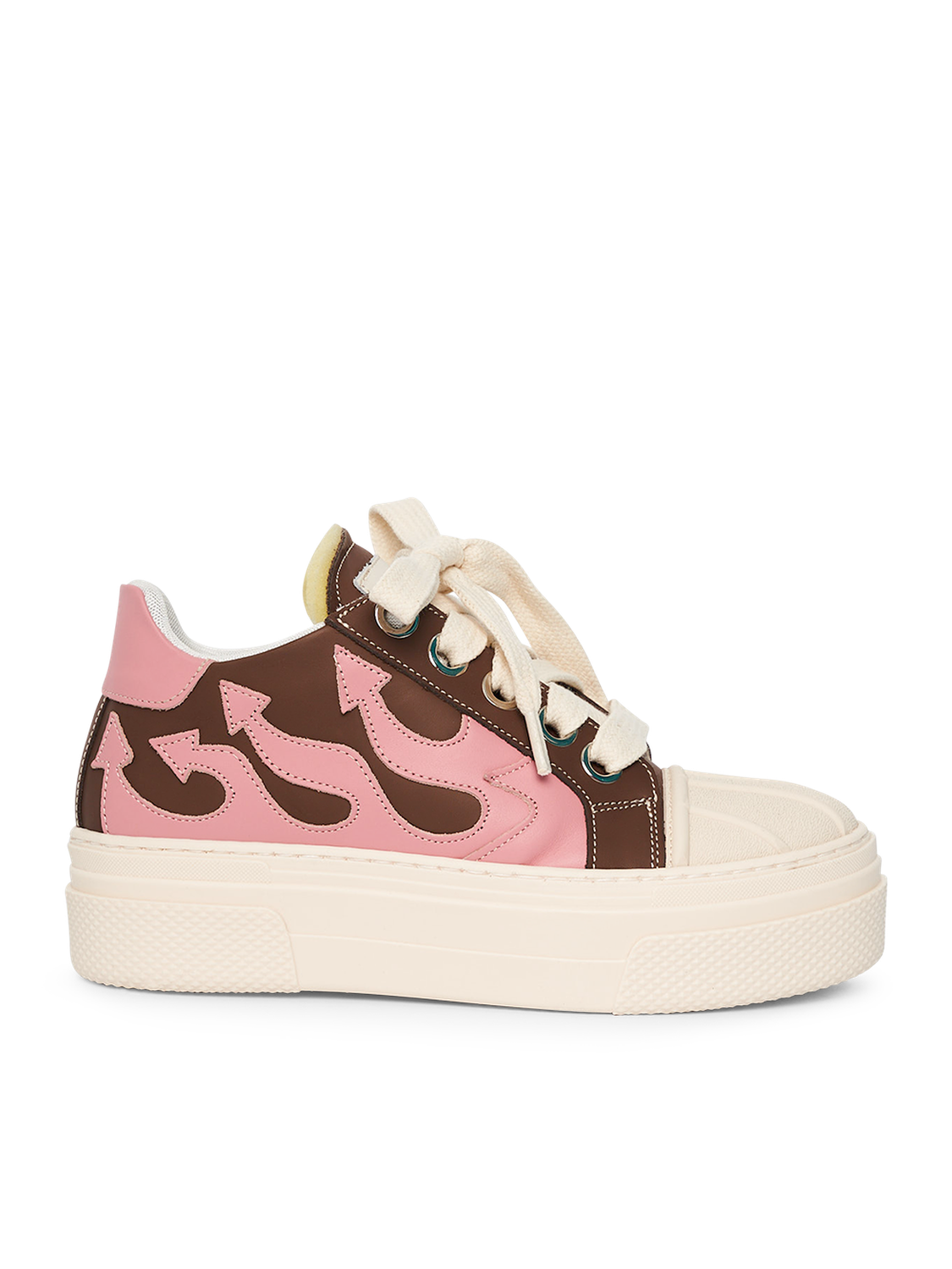 CALIPSO FLAME – Brown Pink Low-Sneaker-CRISTIANZEROTRE