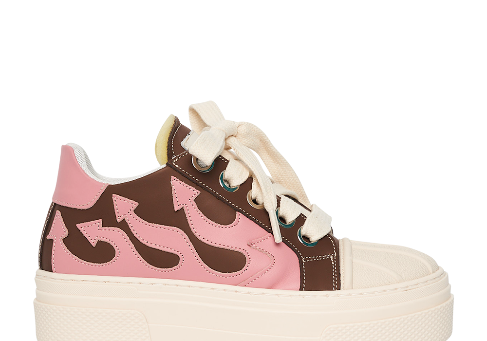 CALIPSO FLAME – Brown Pink Low-Sneaker-CRISTIANZEROTRE