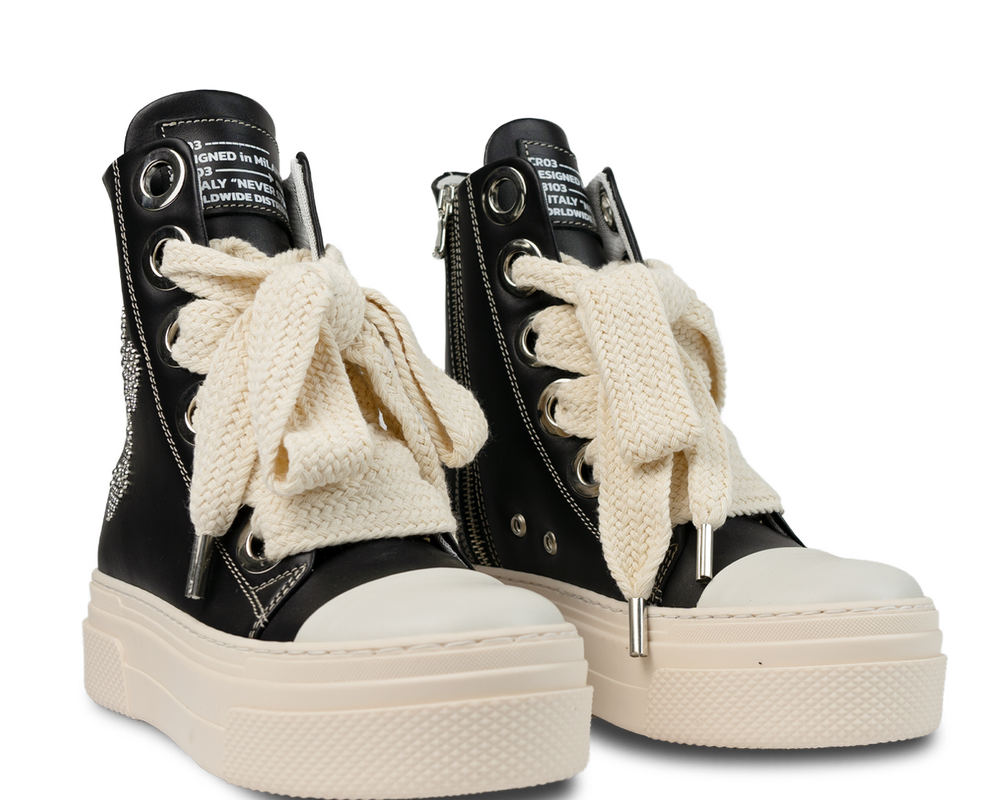 Calipso 300 – Crucifix Black Leather-Sneaker-CRISTIANZEROTRE
