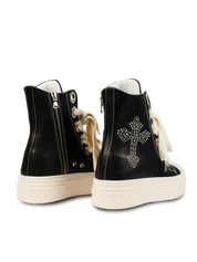 Calipso 300 – Crucifix Black Leather-Sneaker-CRISTIANZEROTRE