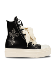Calipso 300 – Crucifix Black Leather-Sneaker-CRISTIANZEROTRE
