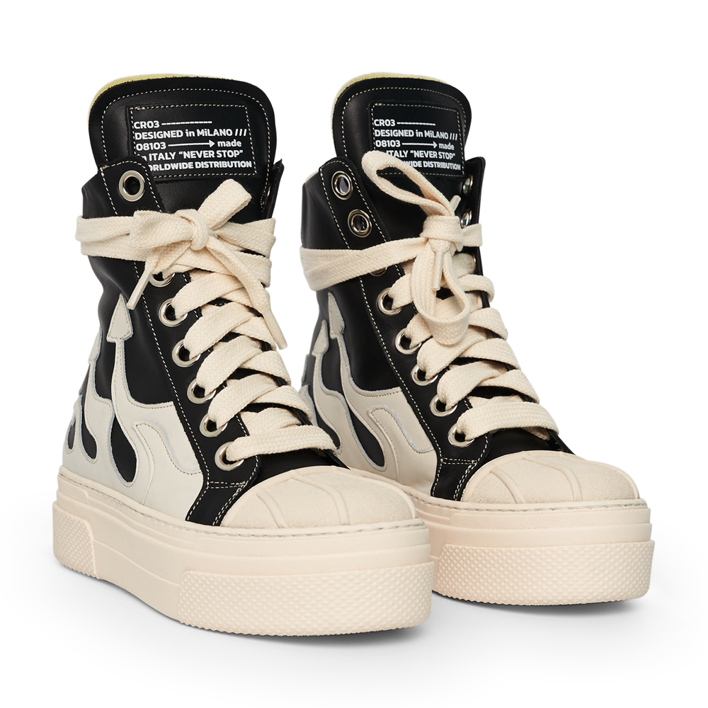CALIPSO FLAME – Black White High-Sneaker-CRISTIANZEROTRE