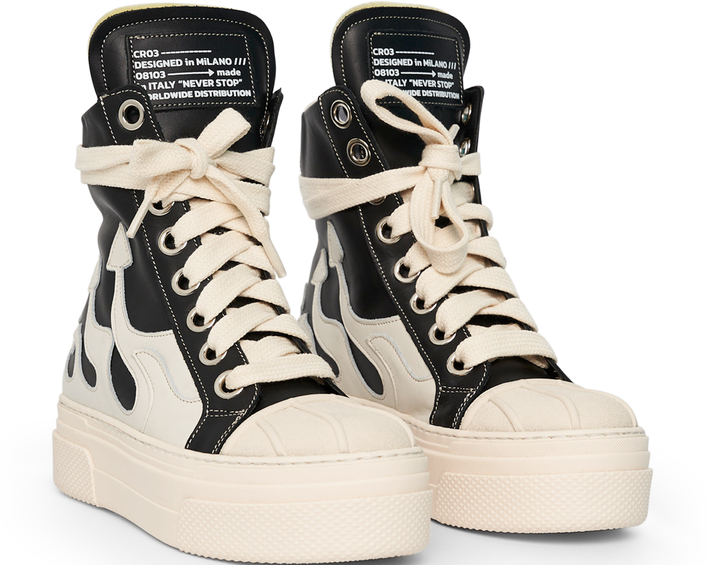 CALIPSO FLAME – Black White High-Sneaker-CRISTIANZEROTRE