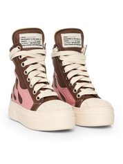 CALIPSO FLAME – Brown Pink High-Sneaker-CRISTIANZEROTRE
