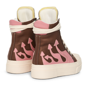 CALIPSO FLAME – Brown Pink High-Sneaker-CRISTIANZEROTRE