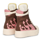 CALIPSO FLAME – Brown Pink High-Sneaker-CRISTIANZEROTRE