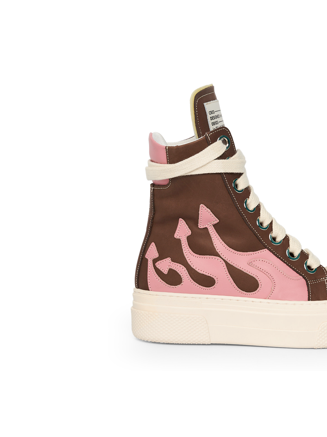 CALIPSO FLAME – Brown Pink High-Sneaker-CRISTIANZEROTRE