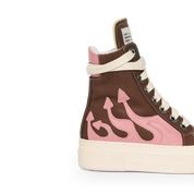 CALIPSO FLAME – Brown Pink High-Sneaker-CRISTIANZEROTRE