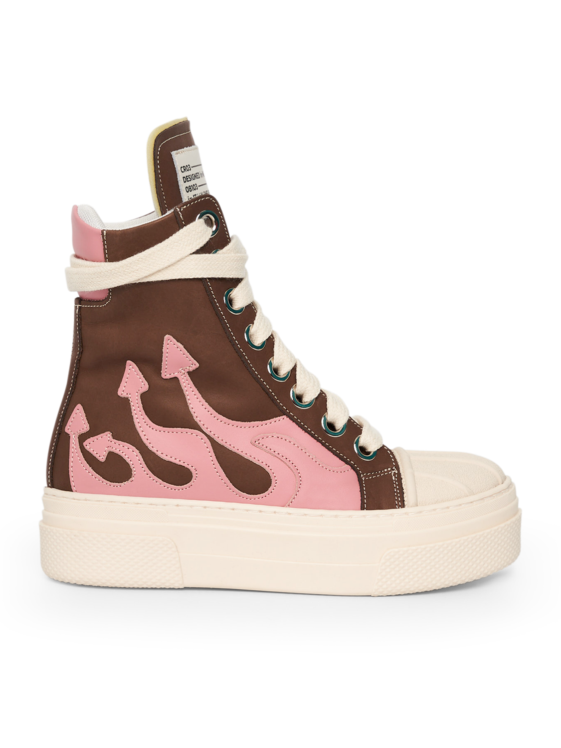 CALIPSO FLAME – Brown Pink High-Sneaker-CRISTIANZEROTRE