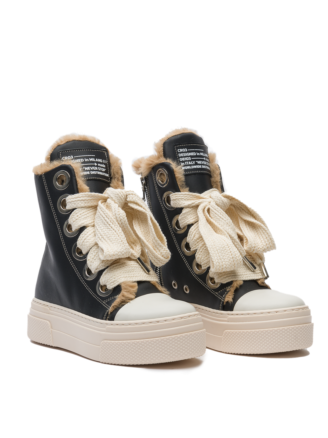 Calipso 300 Fur – Classic Black Leather-Sneaker-CRISTIANZEROTRE