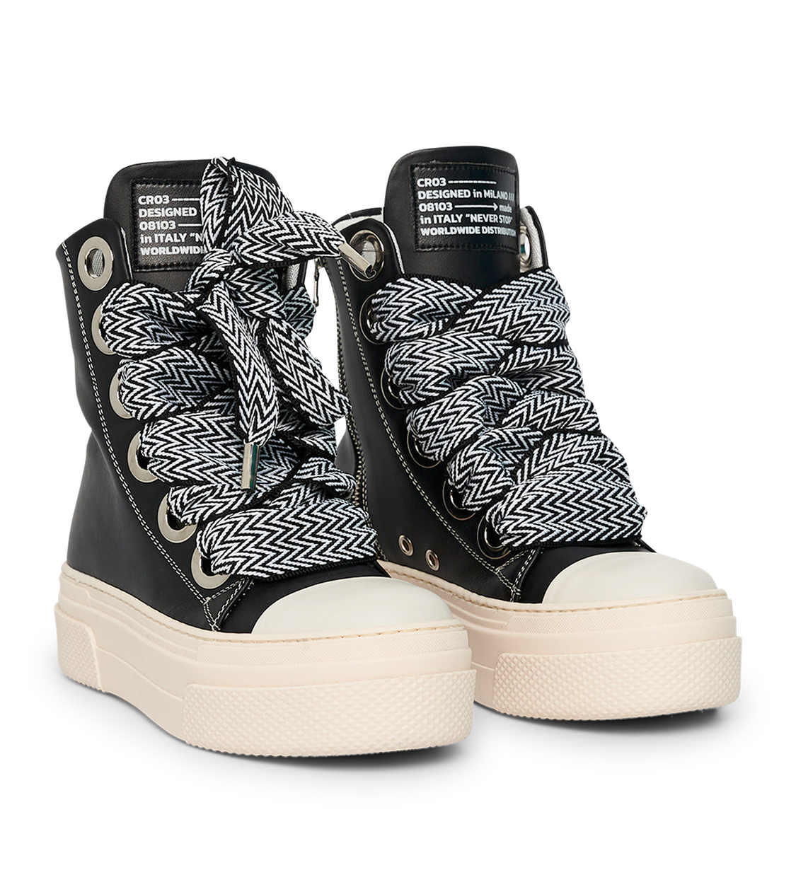 Calipso 300 – Lace Black & White-Sneaker-CRISTIANZEROTRE