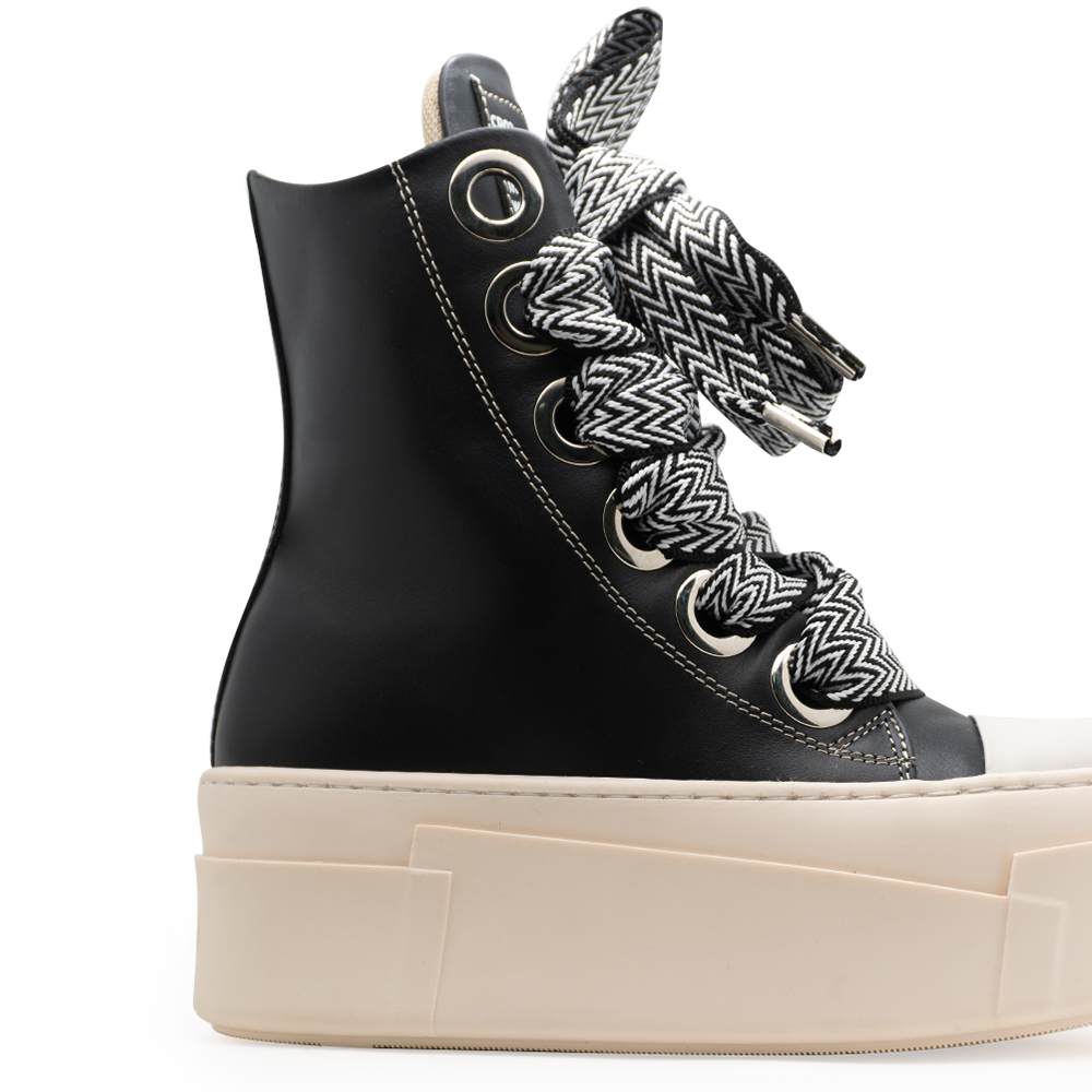 Calipso 600 – Black Lace Black & White-Sneaker-CRISTIANZEROTRE