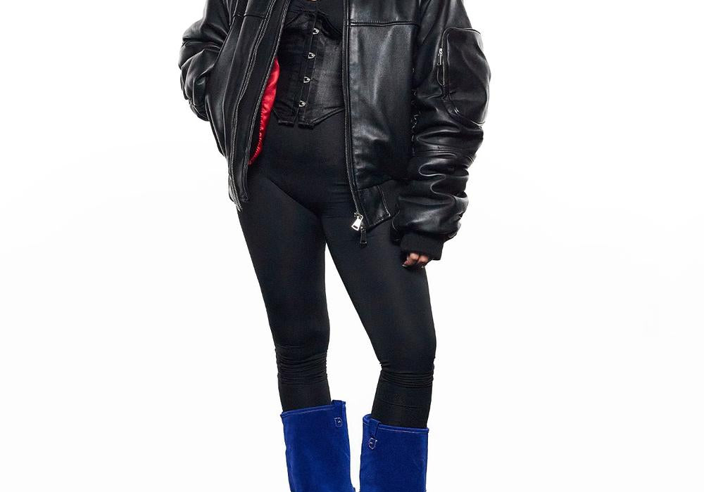CHUNKY – Deep Blue Velvet Boots-Sneaker-CRISTIANZEROTRE