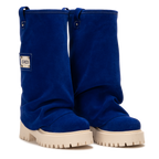 CHUNKY – Deep Blue Velvet Boots-Sneaker-CRISTIANZEROTRE