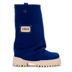 CHUNKY – Deep Blue Velvet Boots-Sneaker-CRISTIANZEROTRE