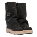 CHUNKY – Denim Boots Black-Sneaker-CRISTIANZEROTRE