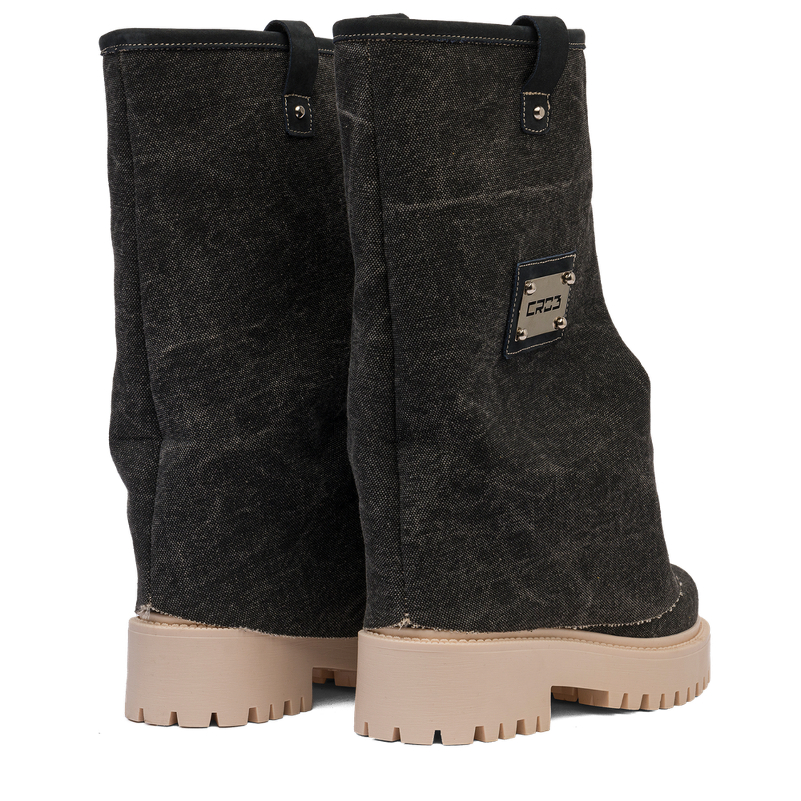 CHUNKY – Denim Boots Black-Sneaker-CRISTIANZEROTRE