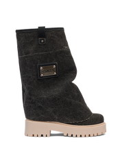 CHUNKY – Denim Boots Black-Sneaker-CRISTIANZEROTRE