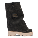 CHUNKY – Stivali in Denim Neri