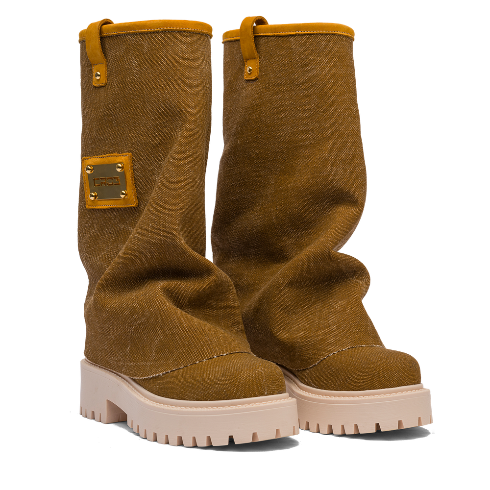 CHUNKY – Denim Boots Brown-Sneaker-CRISTIANZEROTRE