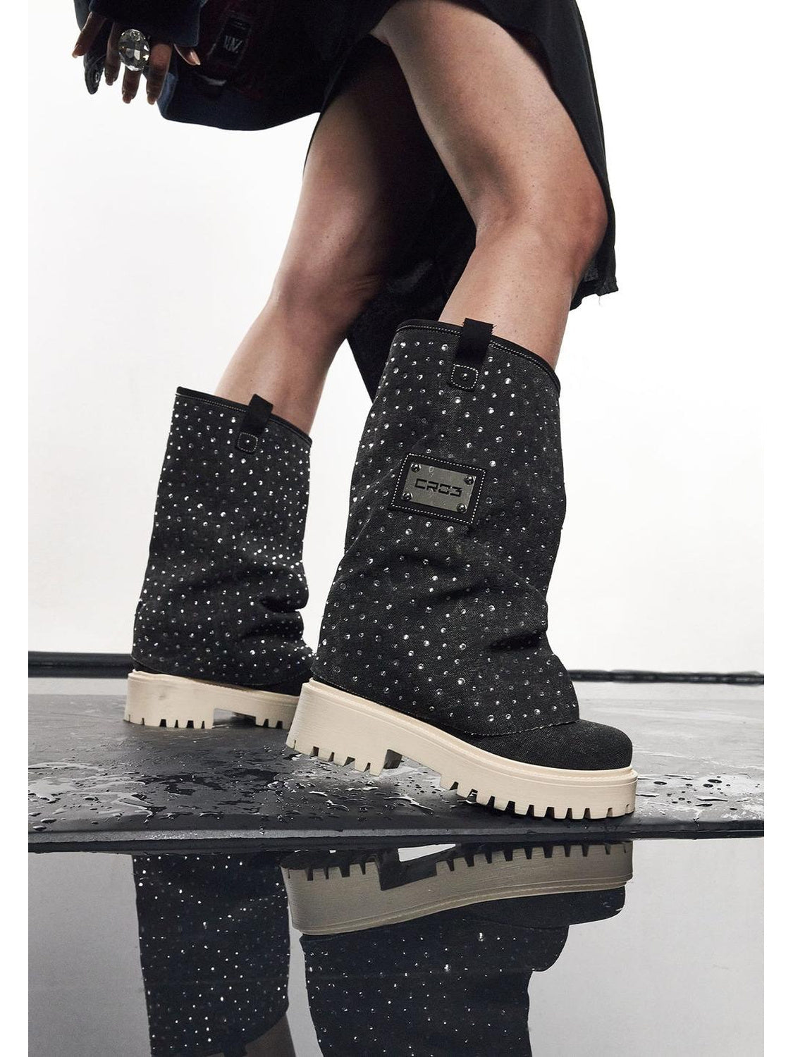 CHUNKY DIAMOND – Boots Black-Sneaker-CRISTIANZEROTRE