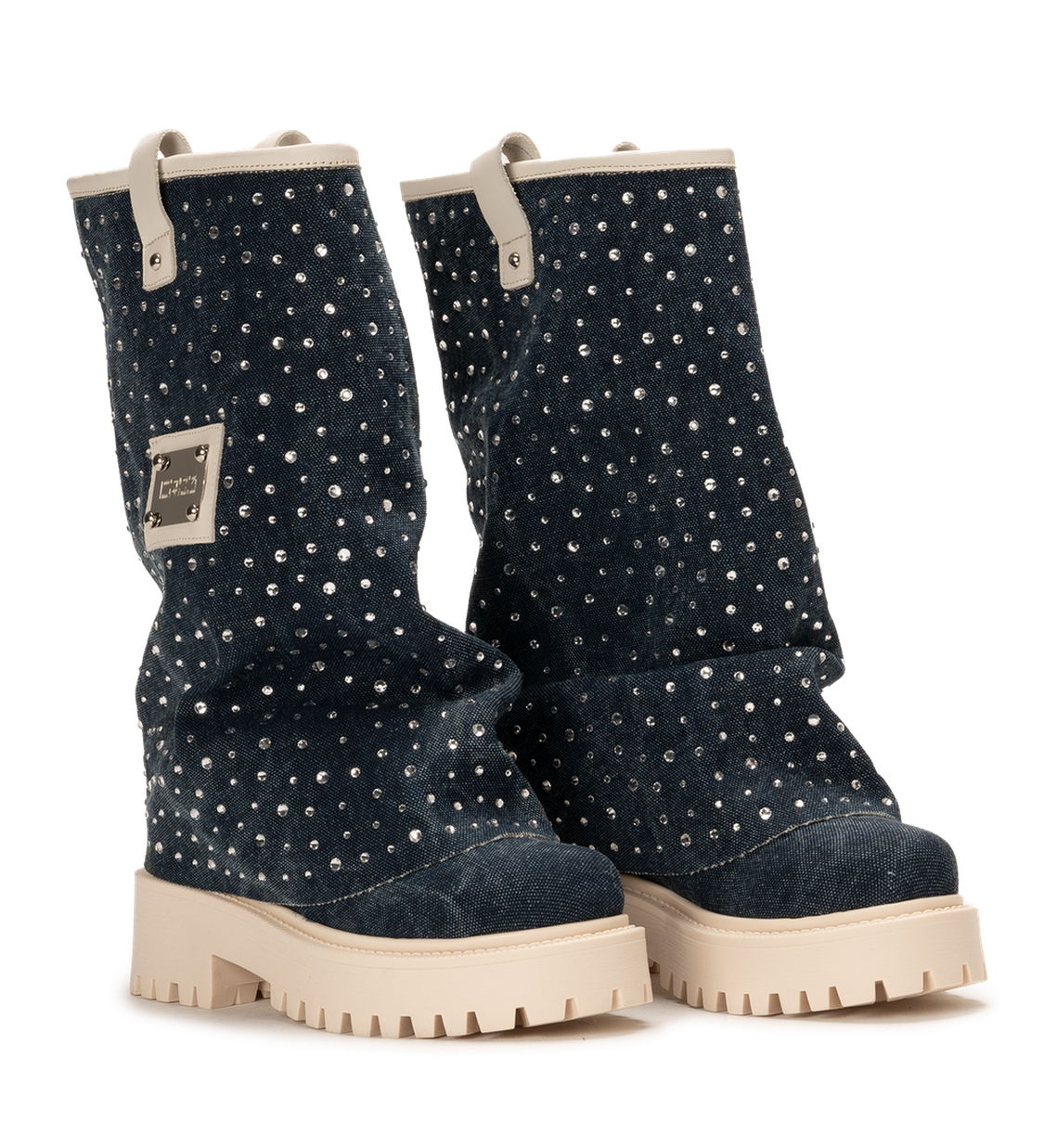 CHUNKY DIAMOND – Denim Blue Boots-Sneaker-CRISTIANZEROTRE