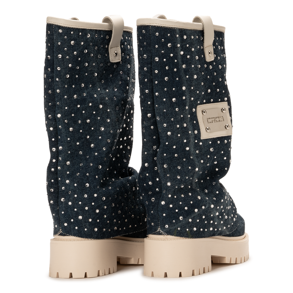CHUNKY DIAMOND – Denim Blue Boots-Sneaker-CRISTIANZEROTRE