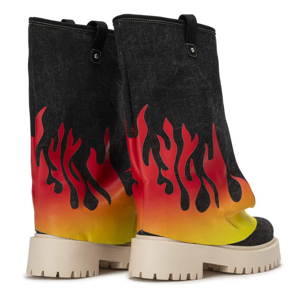 CHUNKY FLAME – Denim Black-Sneaker-CRISTIANZEROTRE
