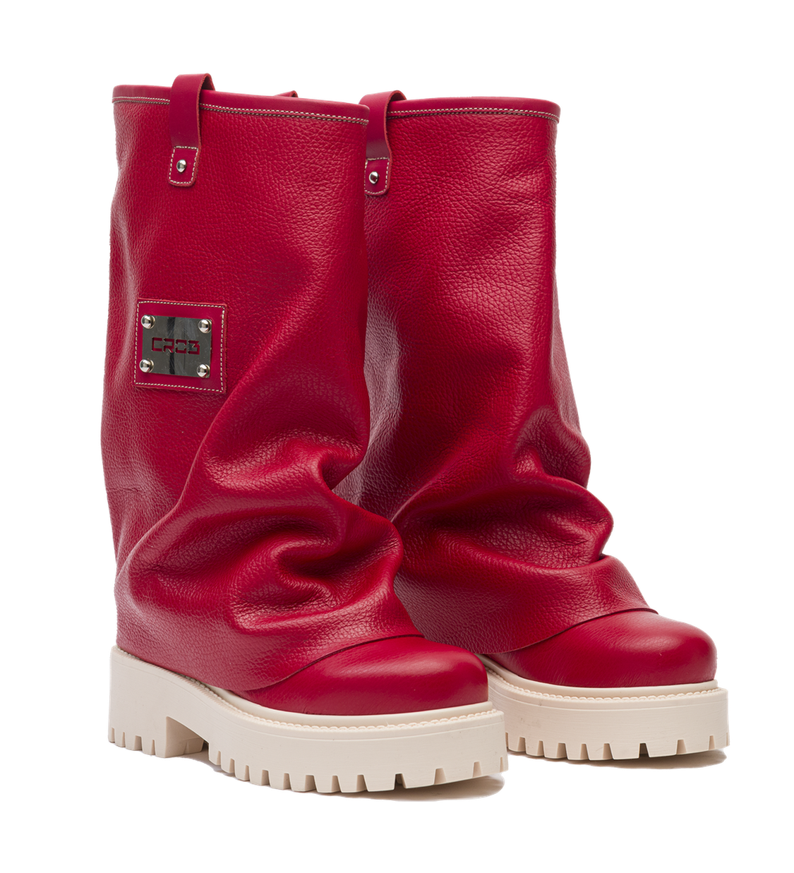 CHUNKY – Leather Boots Red-Sneaker-CRISTIANZEROTRE