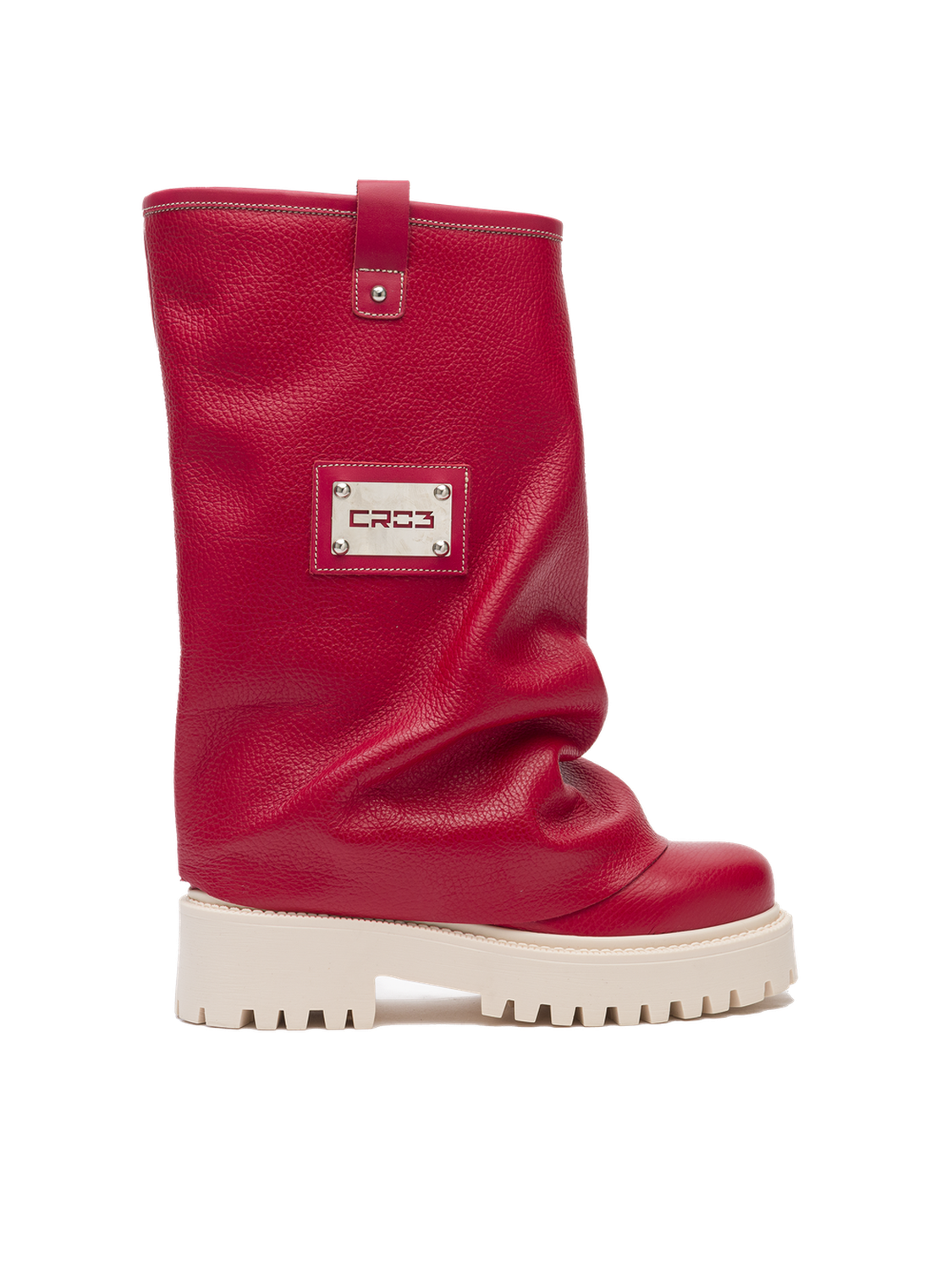 CHUNKY – Leather Boots Red-Sneaker-CRISTIANZEROTRE