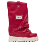 CHUNKY – Leather Boots Red