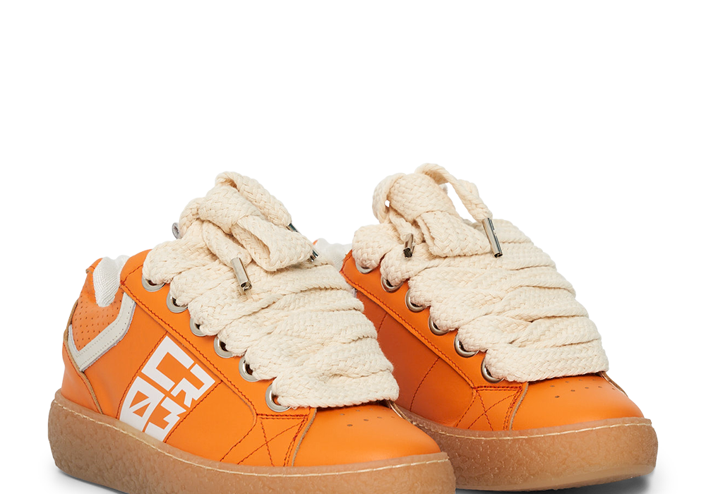Dude – Orange Leather-Sneaker-CRISTIANZEROTRE