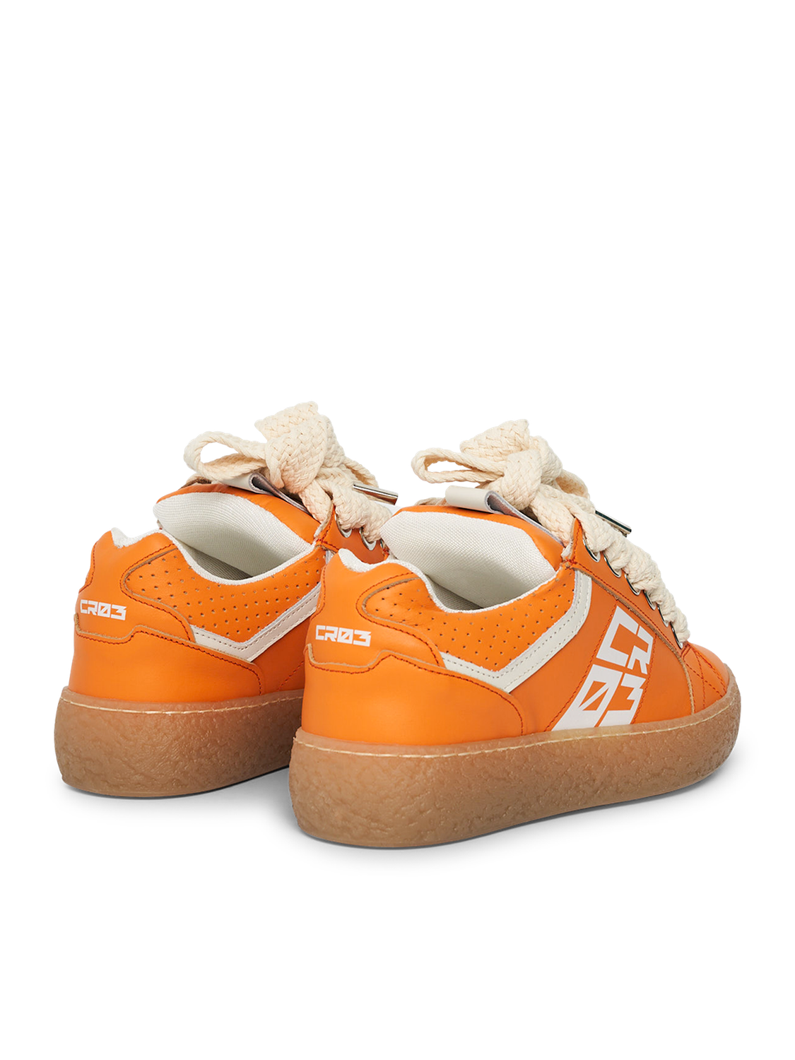Dude – Orange Leather-Sneaker-CRISTIANZEROTRE