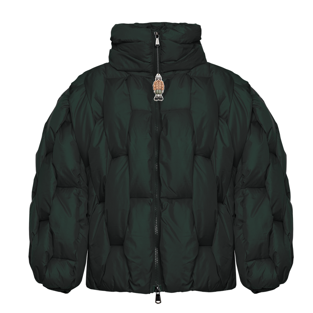 Glacier Puffer – Green Weave-Outwear-CRISTIANZEROTRE