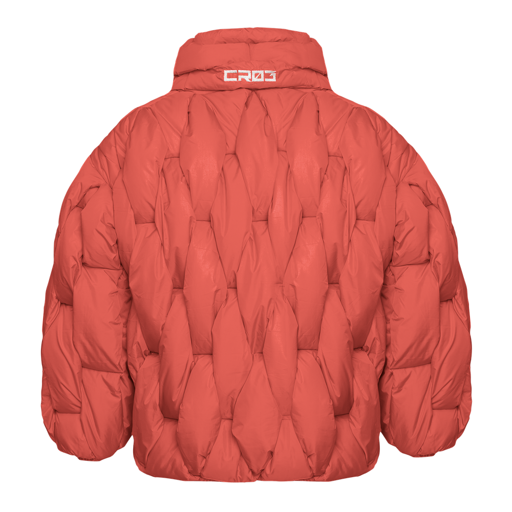 Glacier Puffer – Orange Weave-Outwear-CRISTIANZEROTRE