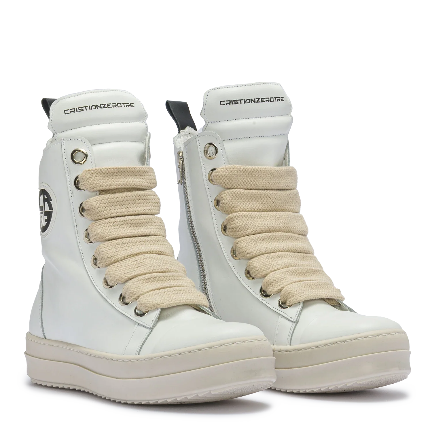MIRAGE – Leather with Cream Laces