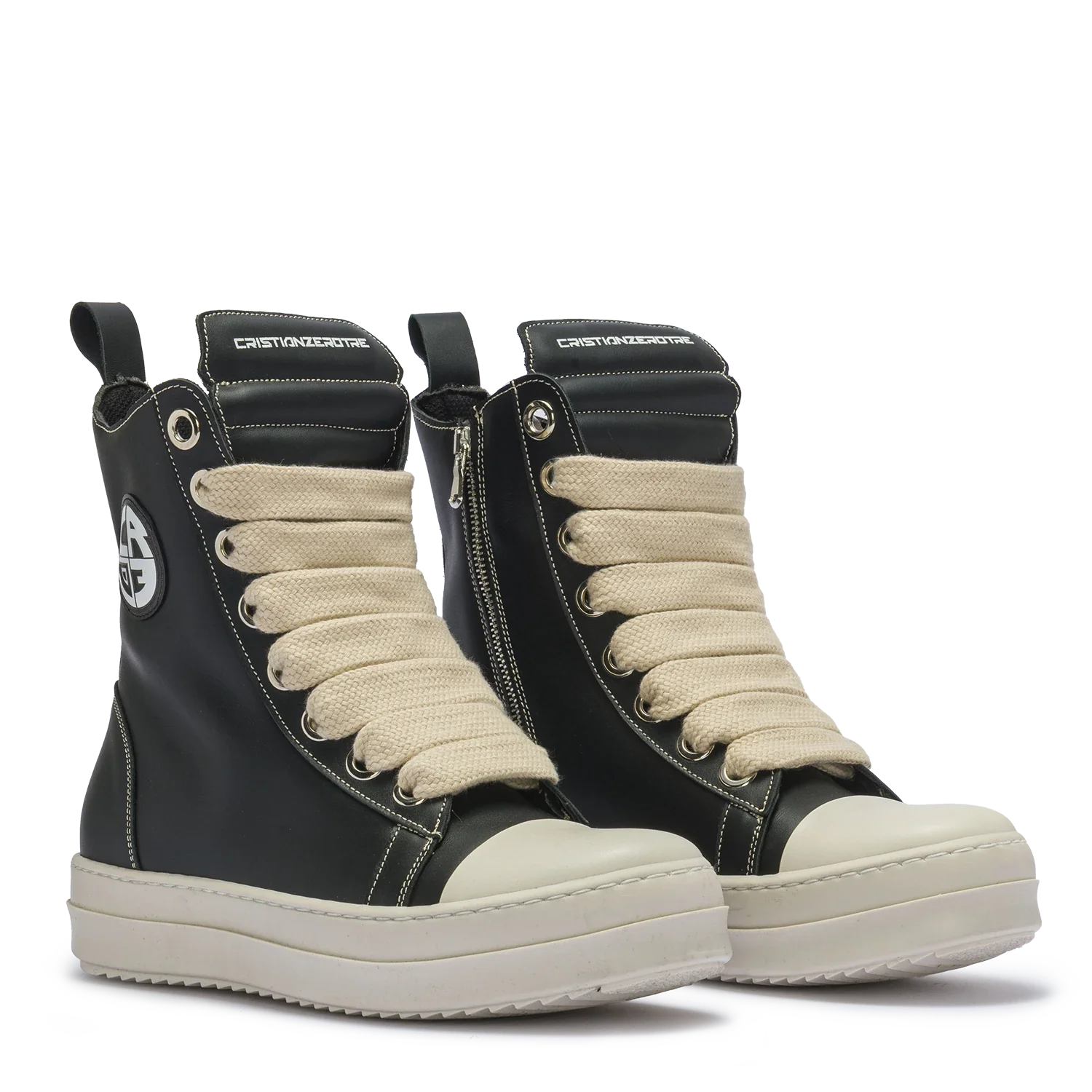 MIRAGE – Leather with Cream Laces