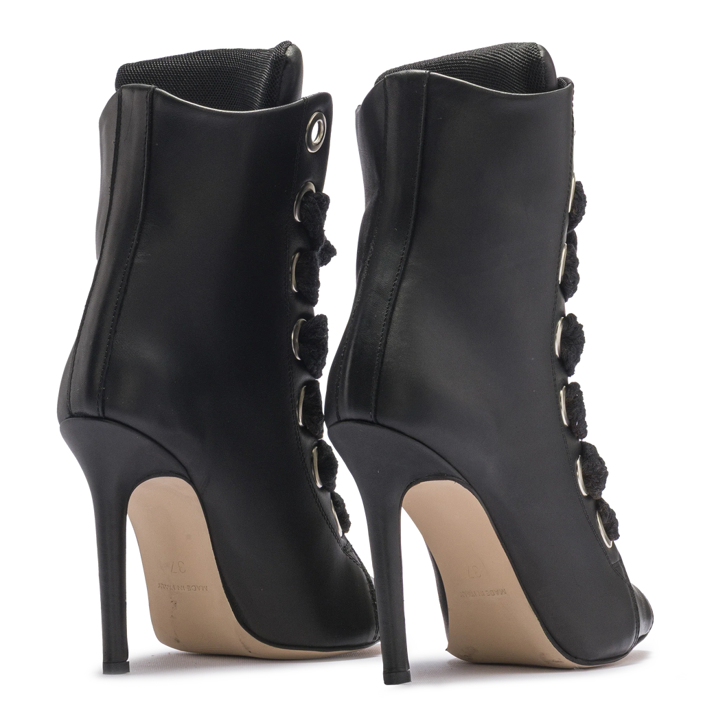 RUSH – Black Open Leather