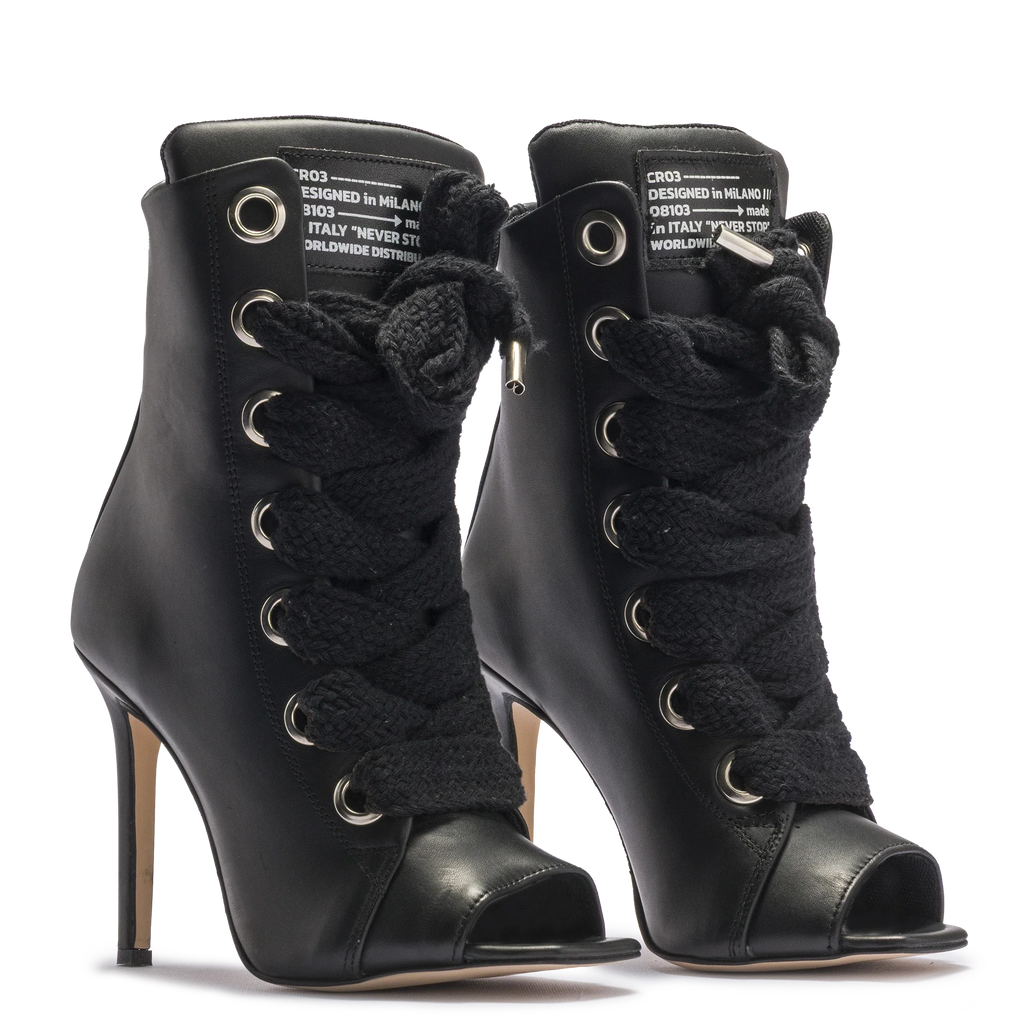 RUSH – Black Open Leather